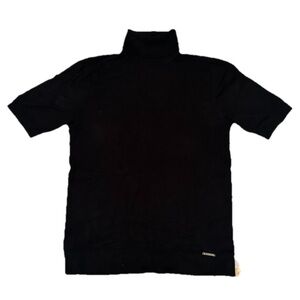 Anne Klein Black Short Sleeve Turtleneck